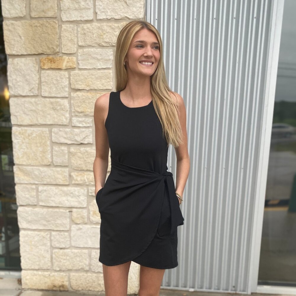 Cabo Wrap Dress UPF50 - Black